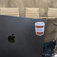 Expresso Yourself Sticker for coffee lovers!