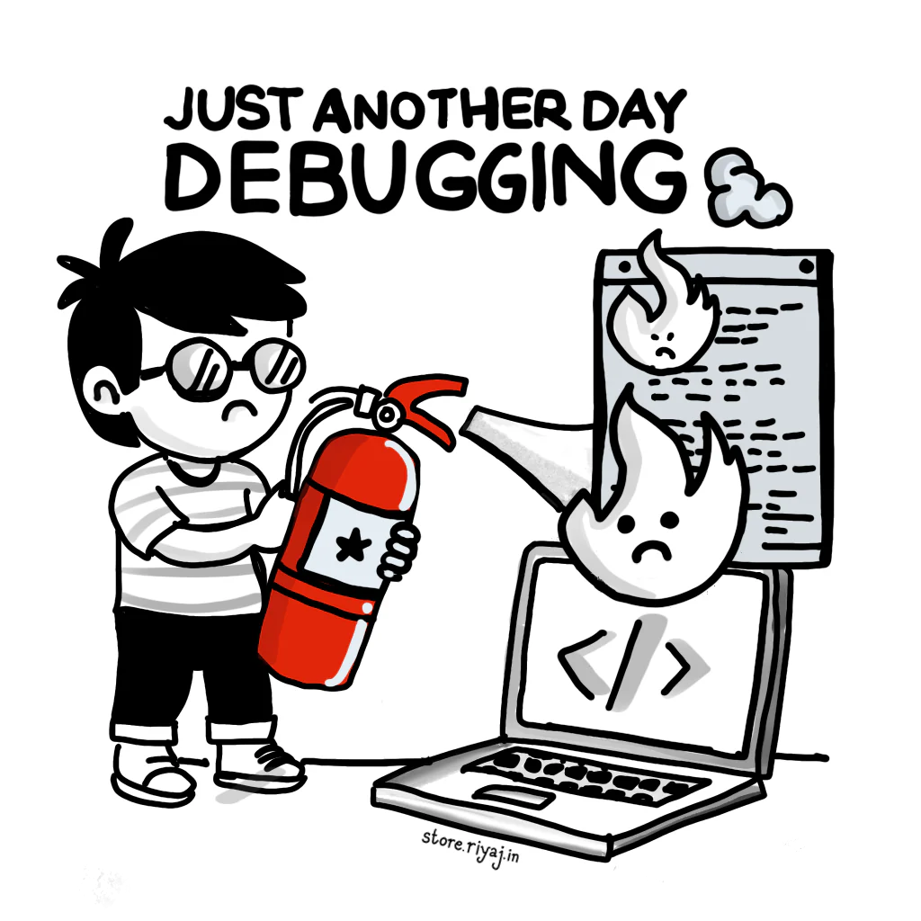 Just Another Day Debugging - Sticker for devs