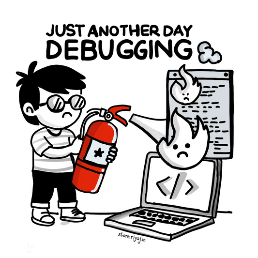 Just Another Day Debugging - Sticker for devs