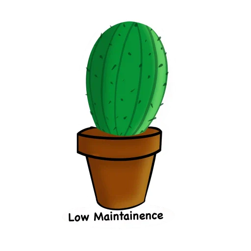 Pack of 4 Cactus stickers for Plant Parents!