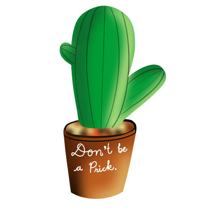 Pack of 4 Cactus stickers for Plant Parents!