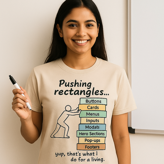 Pushing Rectangles for living — Designers T-Shirt